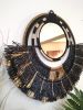 Raffia Mirror,  Boho Mirror, Wall Decor | Decorative Objects by Magdyss Boutique. Item made of stone & glass