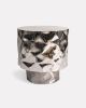 Column-Form Steel Accent Table — Nitush Aroosh | Bedside Table in Tables by Nitush Aroosh. Item made of steel works with contemporary & eclectic & maximalism style