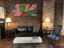 "Chanteuse" oil and acrylic on canvas mounted on panel, 36"  x 75", 92 cm x 190 c | Oil And Acrylic Painting in Paintings by Margaret Lanzetta. Item made of synthetic