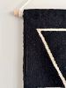 Mut Handwoven Wool Tapestry – Black & Cream Geometric | Wall Hangings by Mumo Toronto. Item made of fabric works with boho & contemporary style