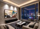 Hand-Painted Autumn Colors: Blue and Green Silk/Xuan Art | Oil And Acrylic Painting in Paintings by Dynasty Artisan. Item composed of wood and fabric in contemporary or eclectic & maximalism style
