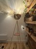 IRIS POD Floor Lamp : Unique Brass Floor Lamp | Modern Light | Lamps by lightexture. Item composed of walnut and brass in mid century modern or eclectic & maximalism style