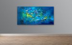 Blue Bayou Acrylic Abstract | Oil And Acrylic Painting in Paintings by Strokes by Red - Red (Linda Harrison). Item made of canvas