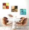 "Quads" Glass Wall Art Sculpture | Wall Sculpture in Wall Hangings by Karo Studios. Item made of metal with glass