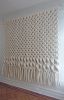 Extra Large Macramé Wall Hanging Room Divider Backdrop | Macrame Wall Hanging in Wall Hangings by MACRO MACRAME by Maeve Pacheco. Item made of wood with cotton works with minimalism & contemporary style