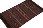 Vintage Baluch Tribal Kilim with Colorful Stripes & Motifs | Area Rug in Rugs by Rug and Kilim