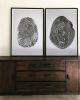 Fingerprint and Tree Rings Print | Prints by Erik Linton. Item made of paper