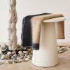Siro Brown And White Ombre Textured Throw | Linens & Bedding by Studio Variously. Item works with contemporary & modern style