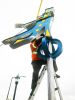 Dancing in the Rain | Public Sculptures by Gus Lina Art. Item made of aluminum