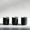 Tea Light Holder in Black Concrete with Cream & Black Int. | Candle Holder in Decorative Objects by Carolyn Powers Designs. Item composed of concrete and glass in minimalism or contemporary style