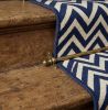 Handwoven Woolen Blue Runner Rug | Rugs by Evergreen Carpets. Item made of wool compatible with boho and minimalism style