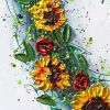 May your Heart Bloom with Love | Oil And Acrylic Painting in Paintings by DaggArt. Item made of canvas with synthetic