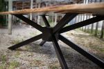 Walnut and Black Epoxy Single Slab Dining / Conference Table | Dining Table in Tables by Adrian Vogel. Item made of walnut with steel