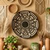 Large Basket for Boho Wall Decor, Woven wall baskets for que | Decorative Plate in Decorative Objects by Sarmal Design. Item made of cotton with fiber works with boho & contemporary style