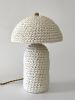 The Knitty Table Lamp in White | Lamps by Meg Morrison. Item composed of fabric & ceramic compatible with mid century modern and eclectic & maximalism style