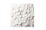 Art de la Table - Composition in white porcelain | Wall Sculpture in Wall Hangings by Studio DeSimoneWayland. Item made of birch wood with ceramic works with boho & contemporary style
