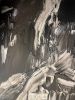 "black ice" (sold) | Oil And Acrylic Painting in Paintings by VISCERAL HOME STUDIO. Item composed of canvas and cement in mid century modern or contemporary style