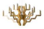 Arm 18 Chandelier Gold 75 | Chandeliers by ADAMLAMP. Item made of steel works with minimalism & mid century modern style