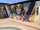 Airbnb Mural: Gilbert Poolhouse | Street Murals by Devona Stimpson. Item composed of synthetic