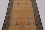 Rug & Kilim’s Chinese Art Deco Runner Rug, Brown with Greek | Area Rug in Rugs by Rug and Kilim