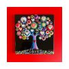 Tree of Love - "Hearts in Bloom" | Mixed Media by Cami Levin. Item in contemporary or traditional style