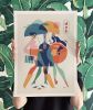 Rainy Girls - Fine Art Print | Prints by Kirsten Ulve. Item composed of paper in minimalism or mid century modern style