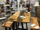 Maple Pub Table and Benches | Dining Table in Tables by Great Lakes Custom Furniture. Item composed of maple wood & metal compatible with coastal and rustic style