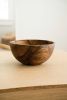 Hand-carved Walnut Wood Tall Fruit Bowl | Serving Bowl in Serveware by Creating Comfort Lab. Item composed of wood