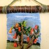 Angel Trumpet Tree | Embroidery in Wall Hangings by PEGGY OBERLIN/Bohograndmapeg/Story Tale Weaving. Item made of birch wood with cotton works with boho & contemporary style
