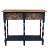 Statement Console Table Inspired by English Cottage Style | Tables by Birds and Gardens Inc. Item made of wood works with eclectic & maximalism & modern style