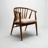Oslo Spindle-Back Wooden Dining Chair | Chairs by Kleinhaus Furniture. Item made of wood with fabric works with mid century modern & contemporary style