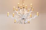 ARM 18 Chandelier White Gold 75 | Chandeliers by ADAMLAMP. Item composed of steel in minimalism or mid century modern style