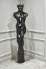Redmon Woman in black plaster, 6'x18", steel base | Sculptures by Riley Ridd. Item made of steel