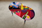 Colorful Abstract Resin Coffee Table, Modern Epoxy Pop Art T | Tables by Epoxy Coffee Table Shop. Item made of wood works with boho & mid century modern style