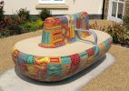 Admiral Court Patchwork Mosaic Bench | Public Mosaics by Paul Siggins - The Mosaic Studio | Admiral Court Care Home - Hallmark Care Homes in Southend-on-Sea. Item made of ceramic