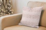 Mauve Pillow Cover | 3 Rows of Wine Hued Dots | Cushion in Pillows by SewLaCo. Item composed of cotton