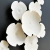 Nine Graces 3D porcelain ceramic floral wall art sculpture | Wall Sculpture in Wall Hangings by Elizabeth Prince Ceramics. Item composed of ceramic in minimalism or mid century modern style