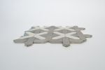 Antique Gray & Ivory White Cross Mosaic Tile | Tiles by Mosaics & Company LLC (mosaics.co). Item made of stone works with boho & mid century modern style