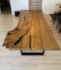 Highly Figured Elm Dining Table | Tables by Where Wood Meets Steel. Item composed of wood & steel compatible with contemporary and modern style
