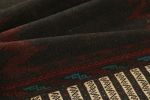 Vintage Afghan Kilim in Chocolate Brown with Red Chevrons | Area Rug in Rugs by Rug and Kilim. Item made of wool