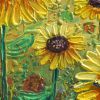 Dancing Swallowtails among Sunflowers | Oil And Acrylic Painting in Paintings by DaggArt