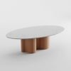 WaveWoo Dining Table | Tables by OM Editions: A Limited Edition Furniture Collection. Item made of wood with stone works with minimalism & mid century modern style