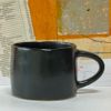 Modern Black Coffee Mug, Short Contemporary Coffee Cup | Drinkware by cursive m ceramics. Item made of ceramic