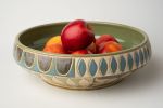 Kuba Bowl - Moss | Decorative Bowl in Decorative Objects by Clare and Romy Studio | Jasper Community Arts in Jasper. Item composed of stoneware in boho or mid century modern style