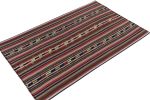 1950s Vintage chaput Kilim rug in Red and Brown, Multicolor | Area Rug in Rugs by Rug and Kilim