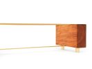 Cinco Cuerdas - Architectural Low Center Table | Coffee Table in Tables by HERBEH WOOD. Item composed of wood and brass in minimalism or contemporary style