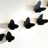 Set of 10 Butterflies with Metal Wire | Wall Sculpture in Wall Hangings by Elizabeth Prince Ceramics. Item composed of stoneware compatible with minimalism and contemporary style