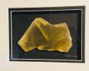 8x10 Framed Stone Artwork (Honeycomb Calcite) | Wall Sculpture in Wall Hangings by Scott Gentry Sculpture, LLC. Item made of stone compatible with contemporary and modern style
