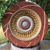 Large Wall Charger, Porcelain, 32" Diameter | Sculptures by Peter Flanagan. Item composed of steel and stone