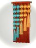 Mango Groove: Small Dimensional Boho Wall Hanging | Wall Sculpture in Wall Hangings by Cadence by Clarity Craft Studio. Item made of bamboo with cotton works with boho & contemporary style